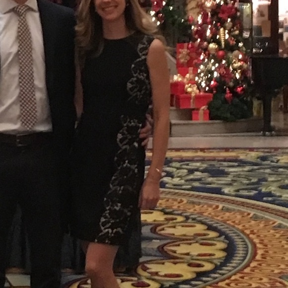 Black J.Crew dress with lace detailing - Picture 5 of 5